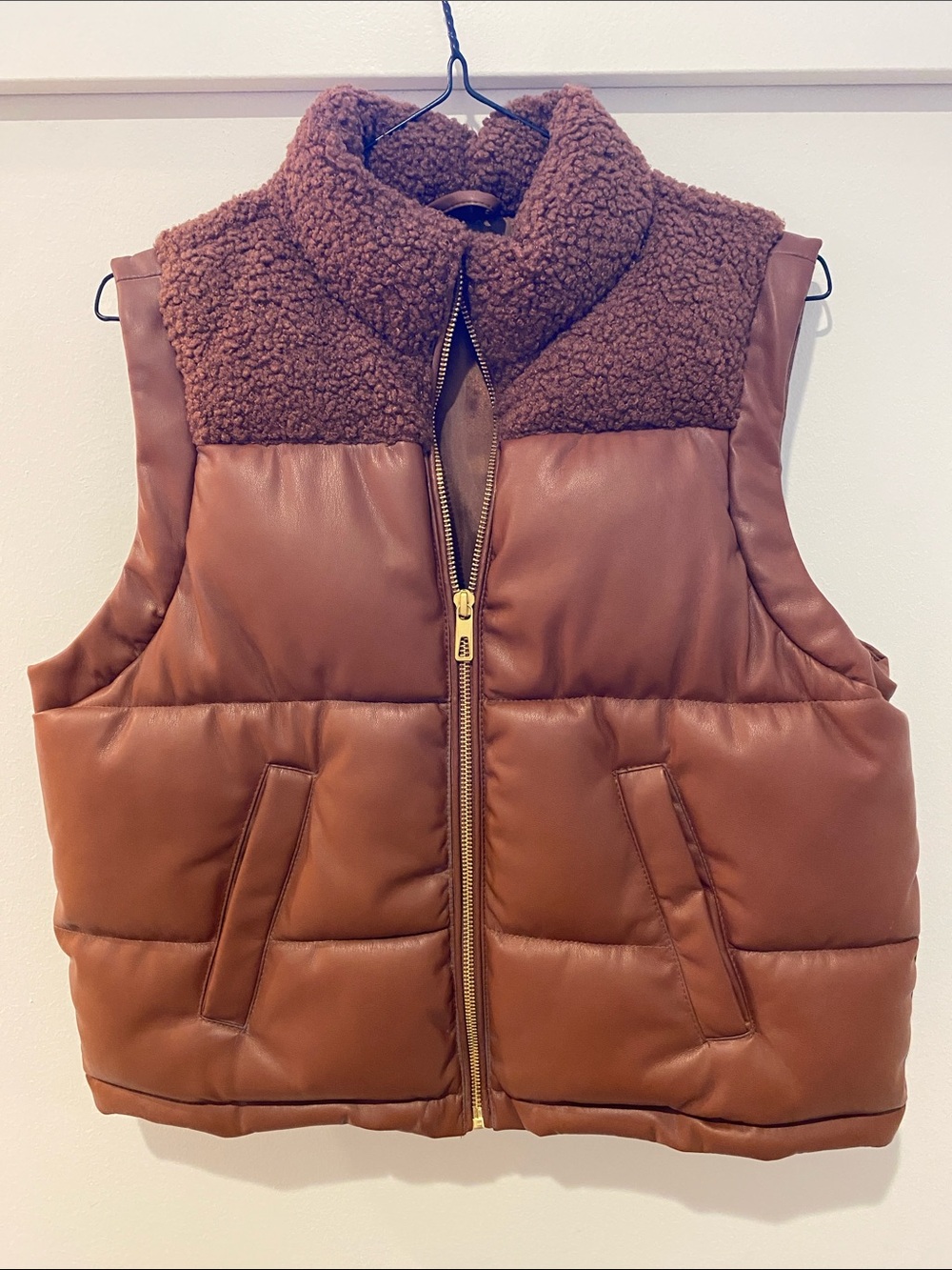 Maurices Brown Sherpa-Trim Puffer Vest for Kids